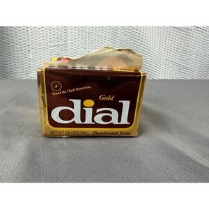 Vintage‎ Gold Dial Antibacterial Deodorant Soap 3 Bars Triclocarban NOS